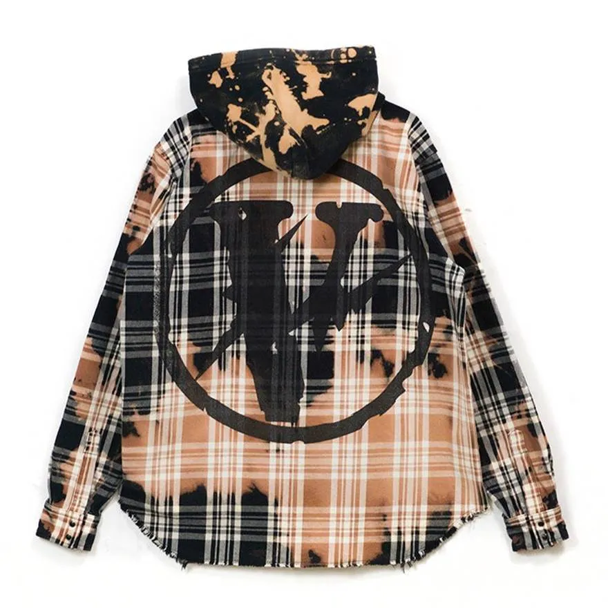 ×fragment design FLANNEL ACID WASH with hood