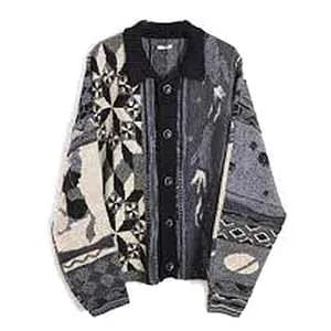 Collage jacquard knit コラージュジャガードニット