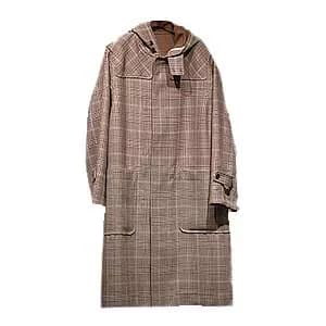 Phlannel double cloth duffel coat