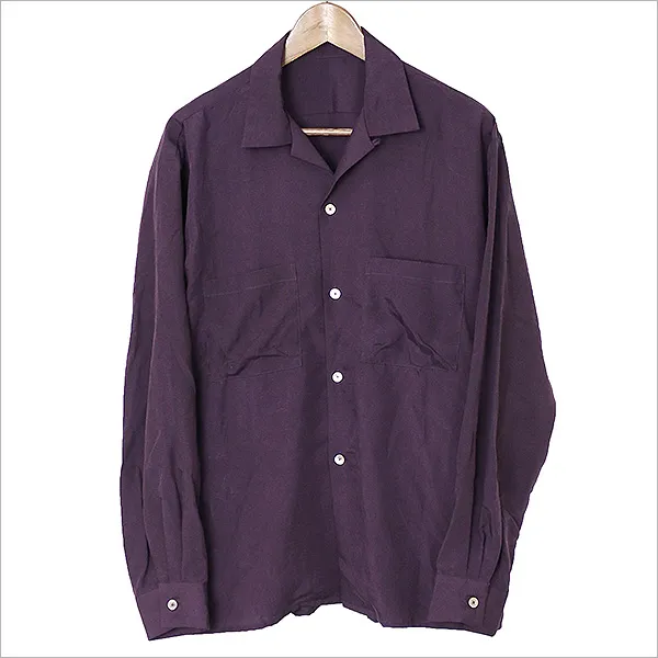 URU URU ウル 17SS オープンカラーシャツ パープル