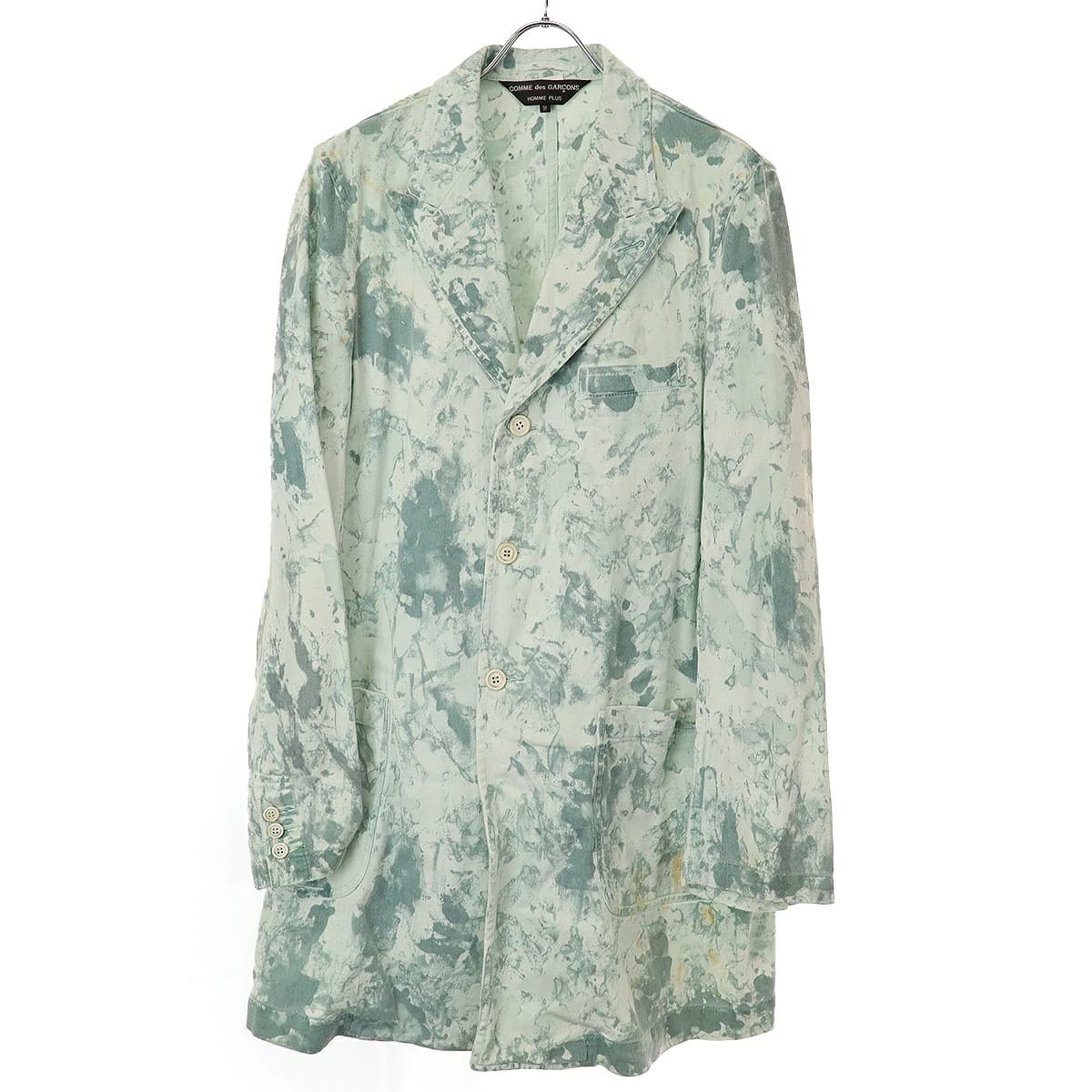 COMME des GARCONS コム デギャルソンオムプリュス 18SS ブリーチ製品染めデニムチェスターコート PA-J061