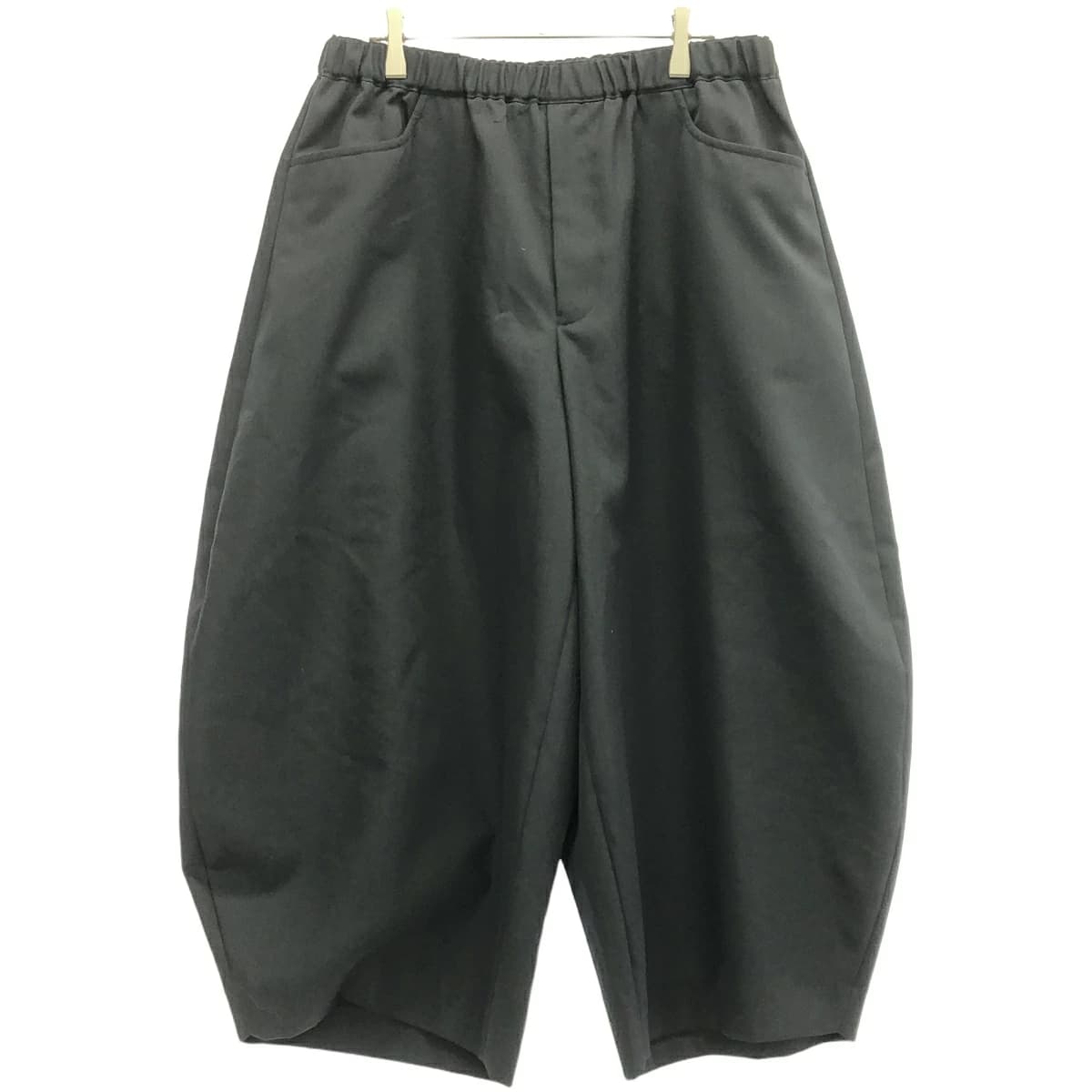 COMME des GARCONS ブラック コムデギャルソン 22AW ウールポリエステル ワイドイージーパンツ
