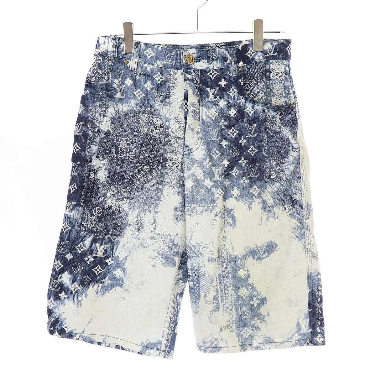 LOUIS VUITTON ルイヴィトン 22AW Monogram Bandana Shorts モノグラムデニムショーツ