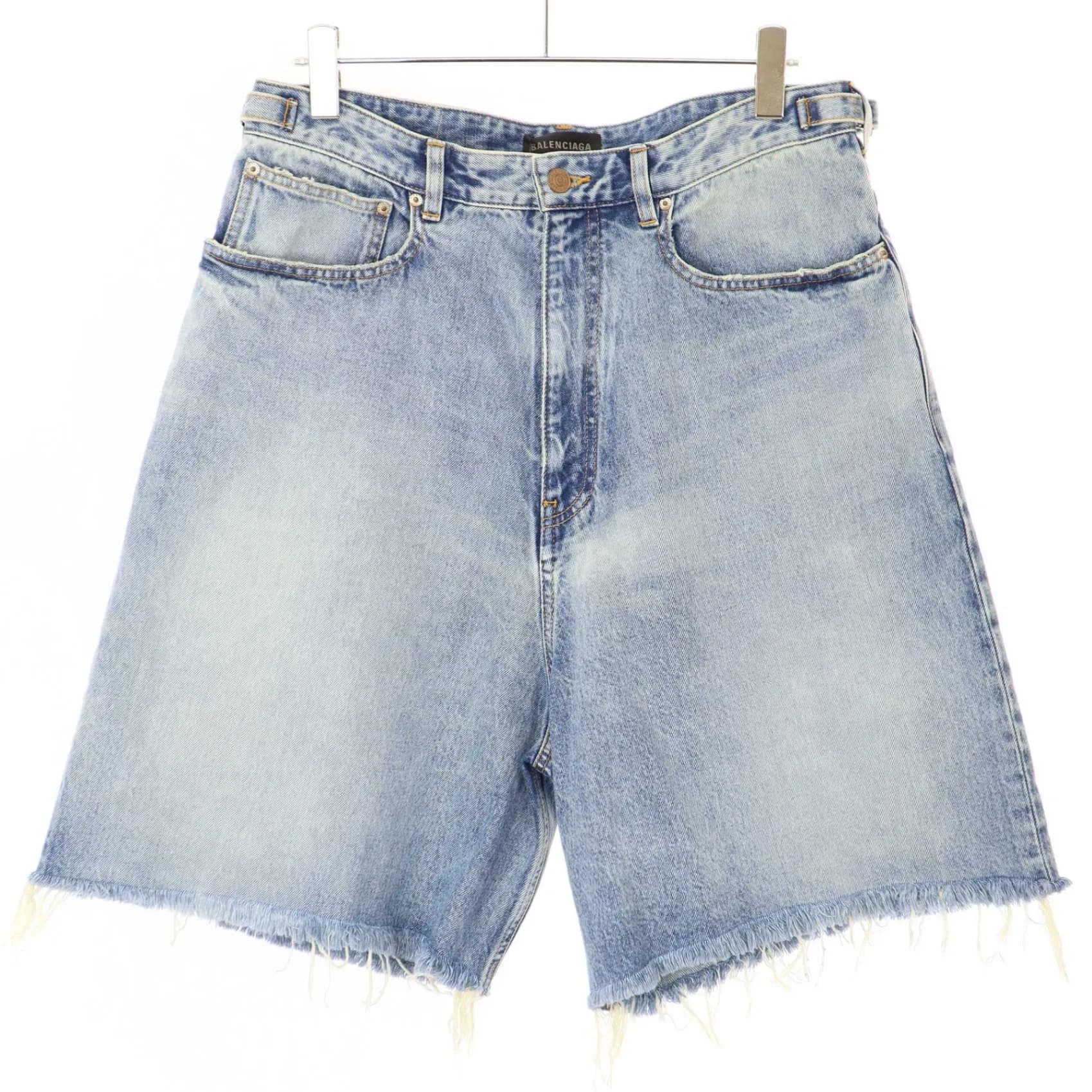 BALENCIAGA バレンシアガ 23AW Skater Shorts ダメージ加工 バギーデニムショーツ