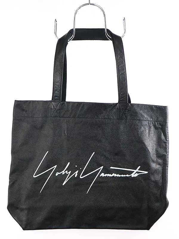 Yohji Yamamoto ヨウジヤマモト シグネチャーロゴレザートートバッグ