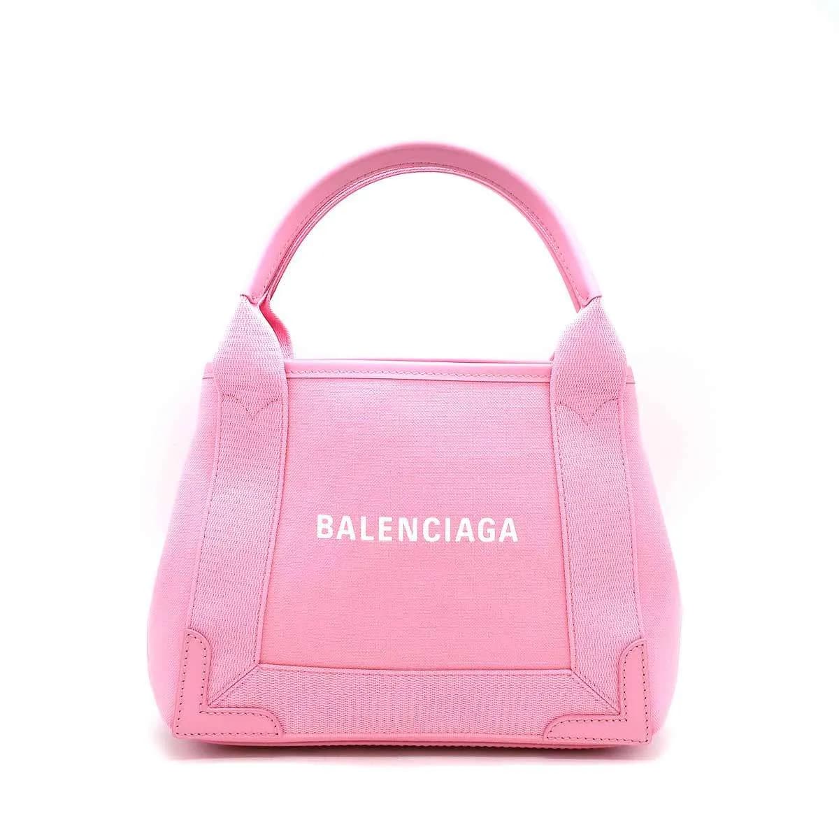 BALENCIAGA バレンシアガ NAVY CABAS ネイビーカバス 2WAY キャンバスショルダーバッグ