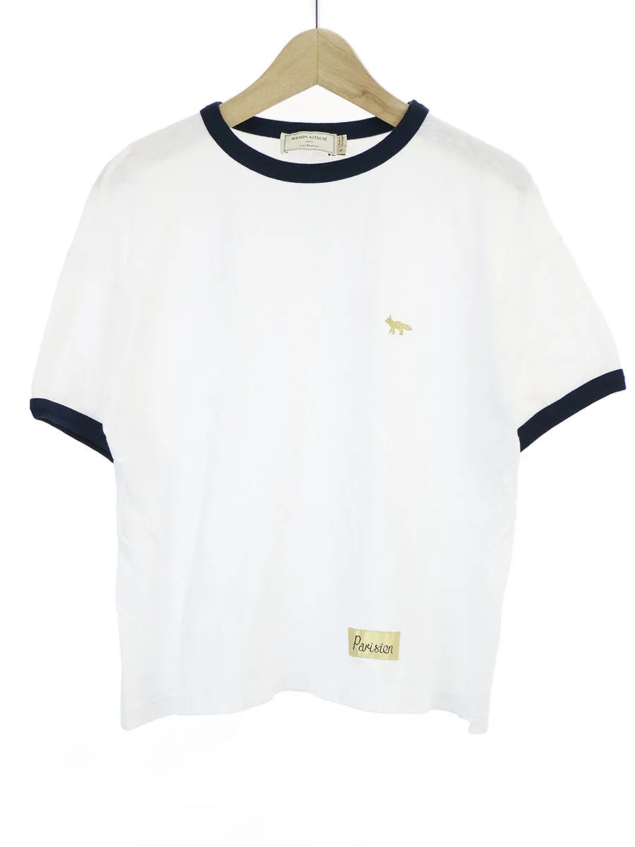 MAISON KITSUNE MAISON KITSUNE(メゾンキツネ)ロゴ刺繍Tシャツ