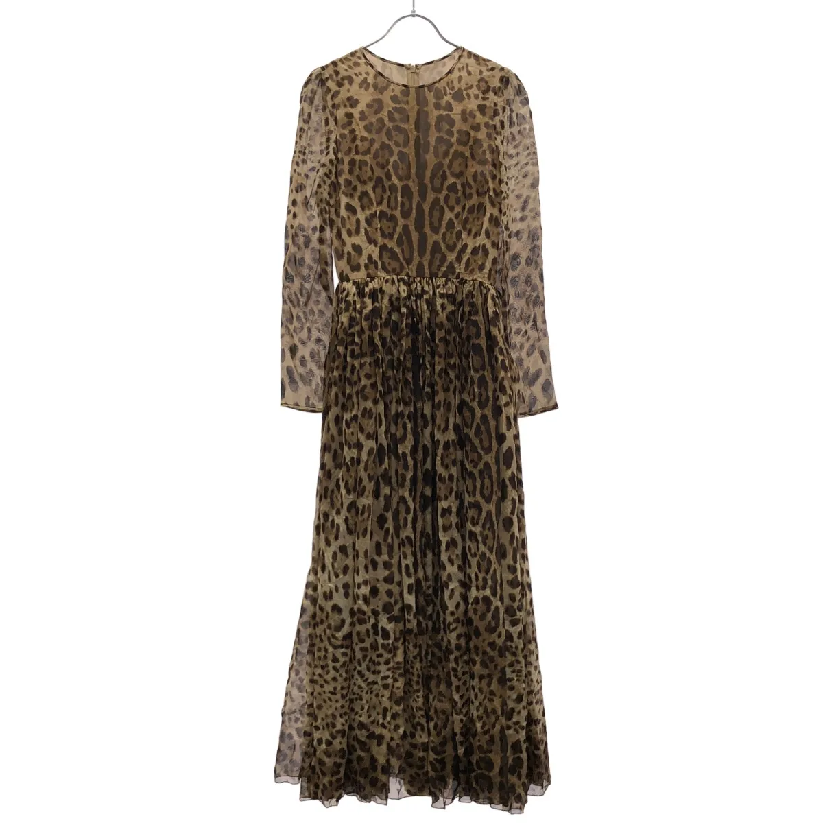 DOLCE&GABBANA ドルチェ&ガッバーナ レオパード シルクドレスワンピース