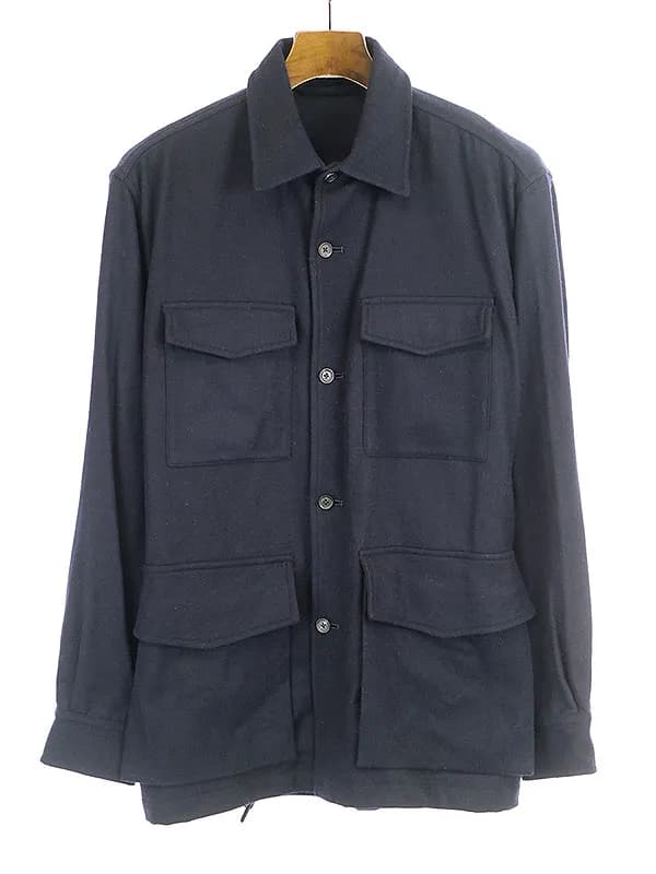 AURALEE オーラリー 16AW SUPER SOFT FLANNEL SAFARI SHIRT スーパーソフトフランネルサファリシャツ