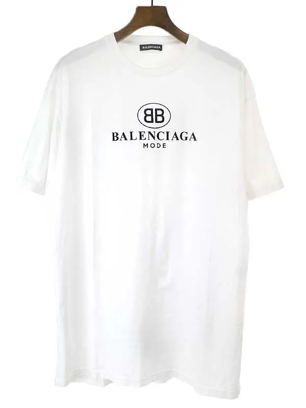 BALENCIAGA バレンシアガ MODE BB ロゴプリントオーバーサイズTシャツ