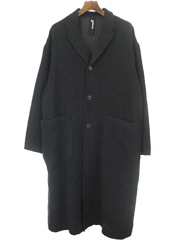 Yohji Yamamoto グラウンド ワイ 20AW ヴィンテージフランネルロングビッグジャケット