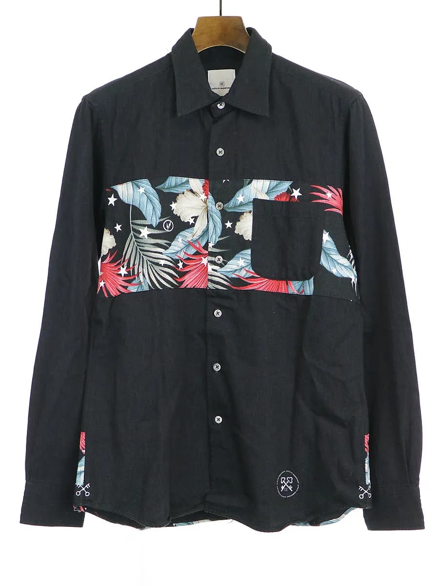UNIFORM EXPERIMENT ユニフォームエクスペリメント 17SS CHEST BACK END PANEL REGULAR COLLAR SHIRT シャツ