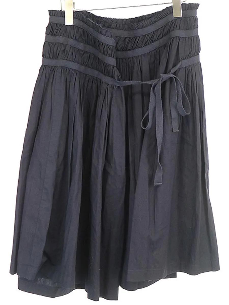 COMME des GARCONS トリコ コムデギャルソン AD2003 製品洗い加工ハーフラップギャザーデザインスカート