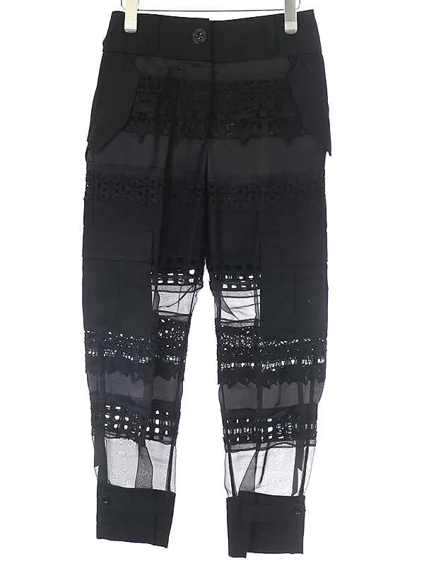 sacai サカイ 21SS グラフィックメッシュパネルカーゴパンツ