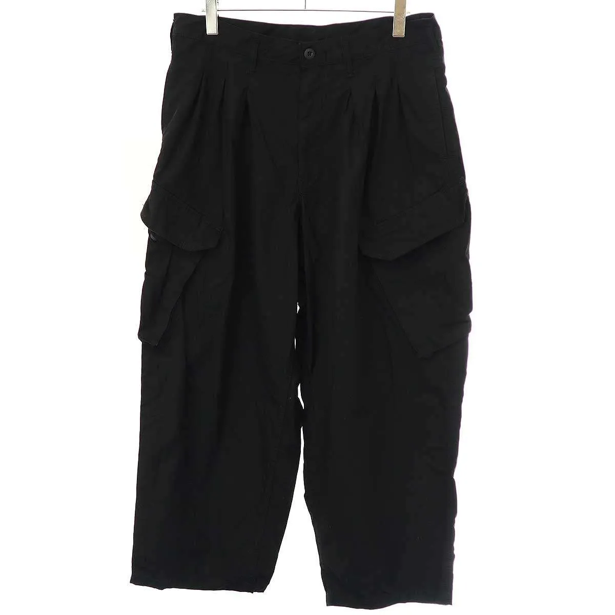 Yohji Yamamoto ブラックスキャンダルヨウジヤマモト 21AW RIPSTOP 12TUCK PANTS リップストップ12タックカーゴパンツ