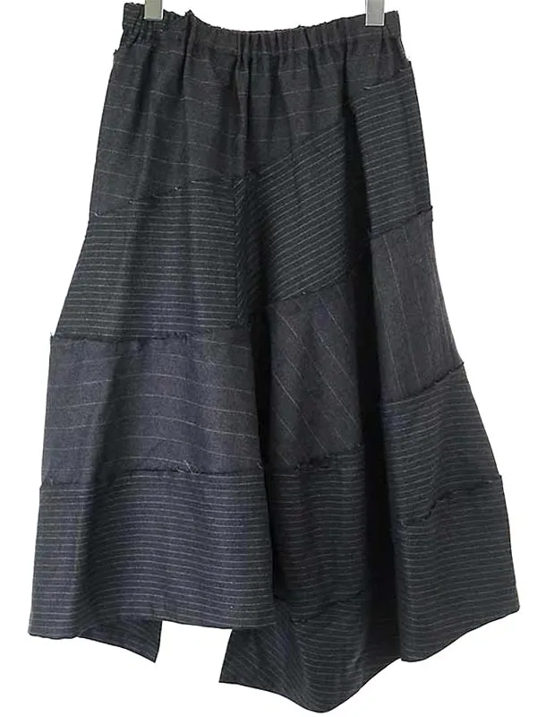 COMME des GARCONS トリコ コムデギャルソン 03AW パッチワークストライプスカート