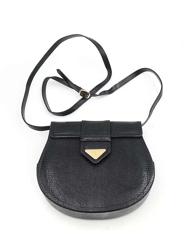 SAINT LAURENT イヴサンローラン 型押しレザーショルダーバッグ