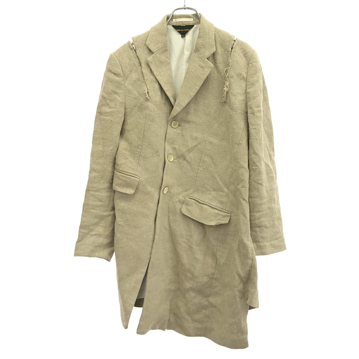 COMME des GARCONS コムデギャルソン 26SS カットアウトリネンロングジャケット GQ-J027