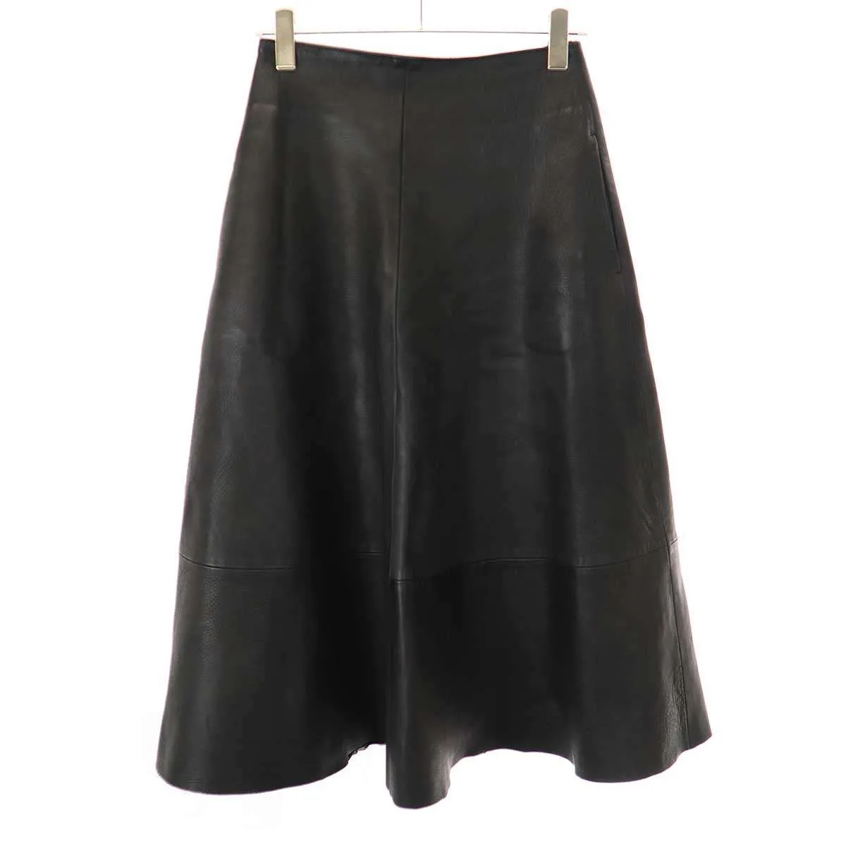 MADISON BLUE マディソンブルー 18AW LEATHER FLARE SKIRT ベビーカーフスキン レザーフレアスカート MB184-6036EX
