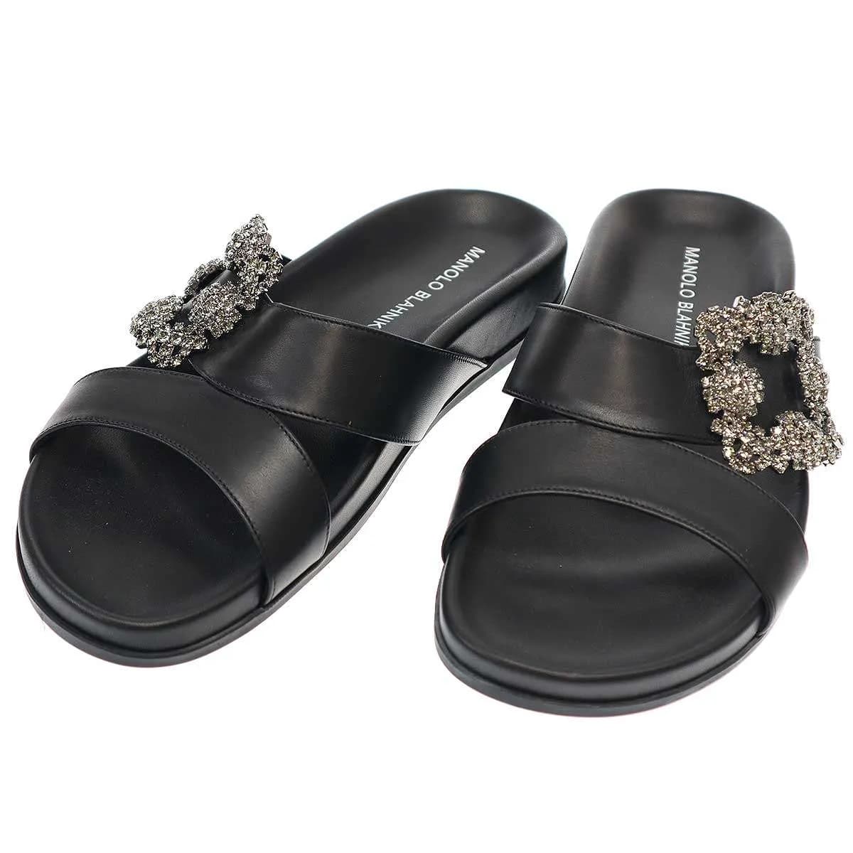 MANOLO BLAHNIK マノロブラニク CHILANGHI ジュエルバックルサンダル