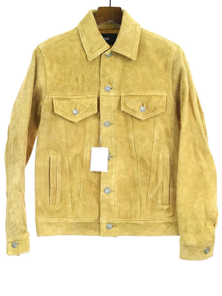 Rags McGREGOR ラグス マックレガー 3rd TRUCKER LEATHER JACKET スウェードレザートラッカージャケット