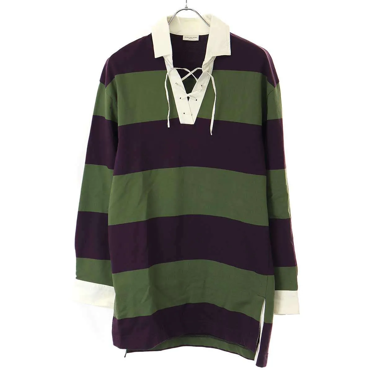 DRIES VAN NOTEN ドリスヴァンノッテン 24SS レースアップラガーロングポロシャツ