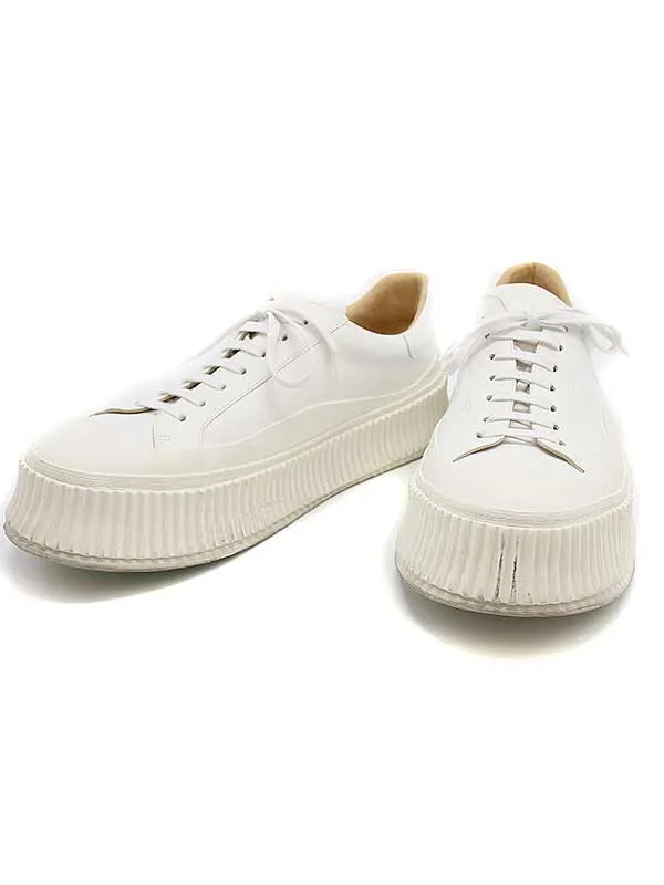 JIL SANDER ジルサンダー プラットフォームレザースニーカー