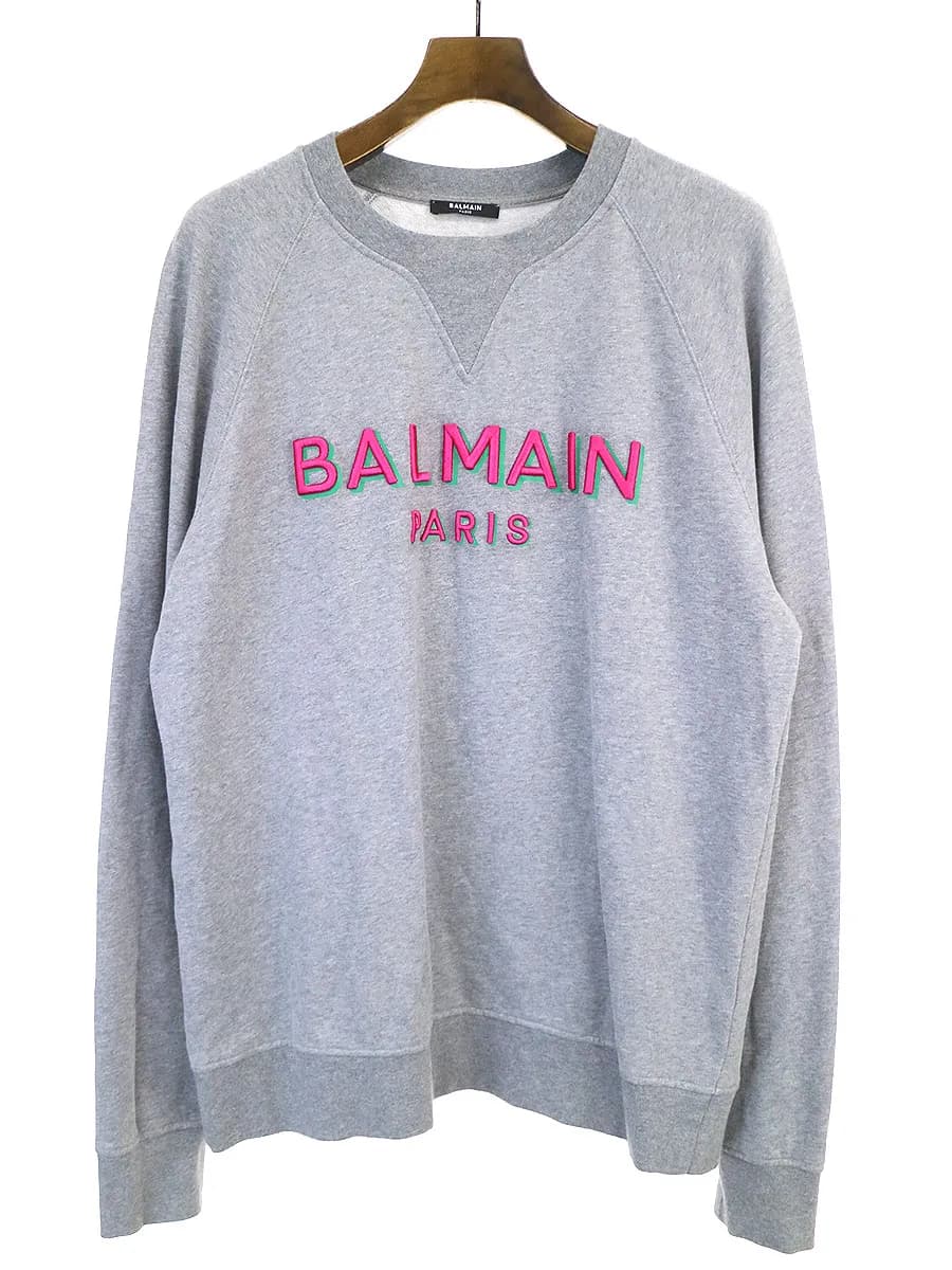 BALMAIN HOMME バルマン オム ロゴ刺繍スウェットトレーナー