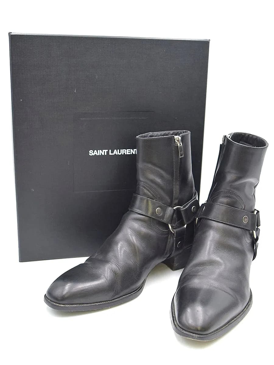 SAINT LAURENT サンローラン パリ ワイアットハーネスリングブーツ