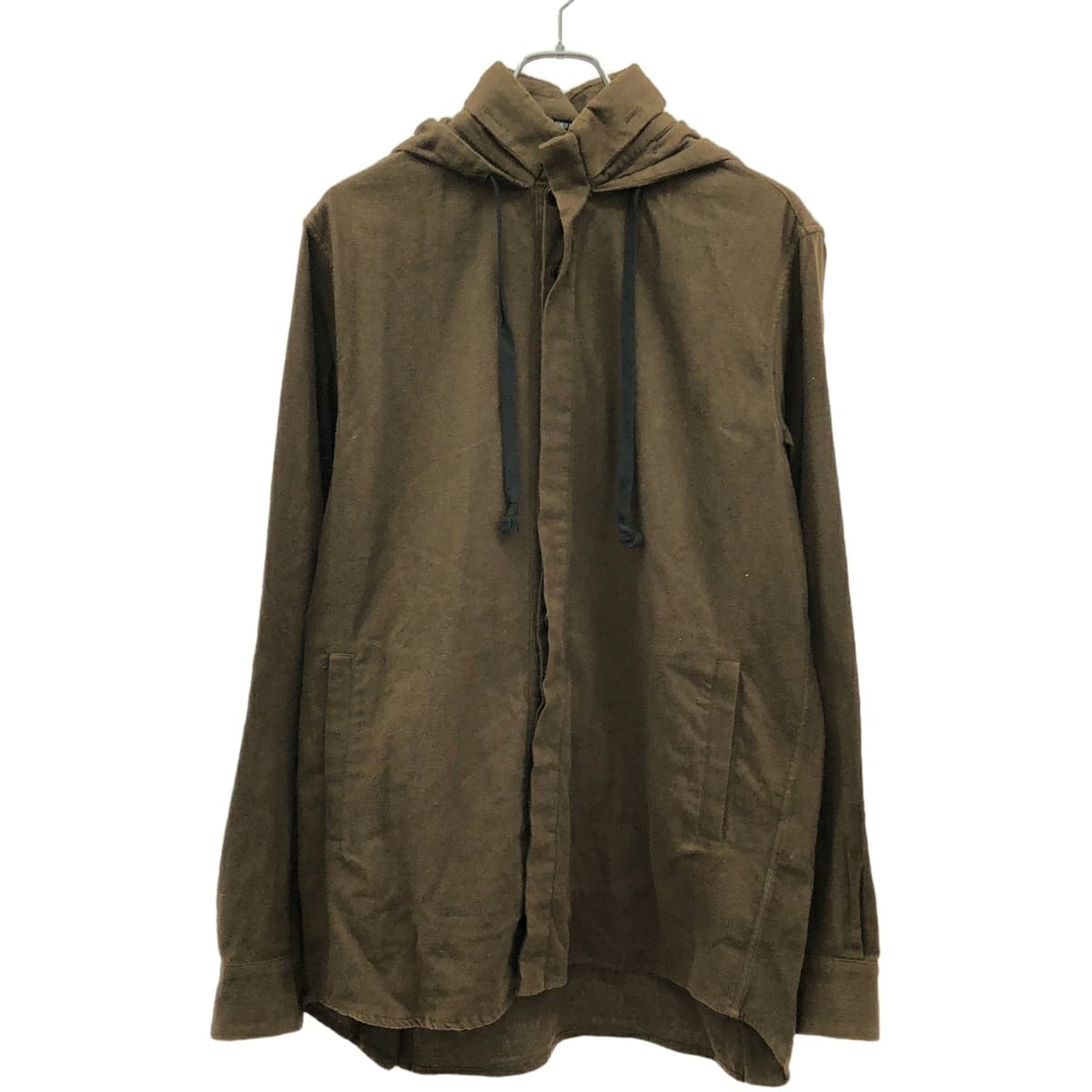 ANN DEMEULEMEESTER アンドゥムルメステール フライフロント フーデッドシャツ