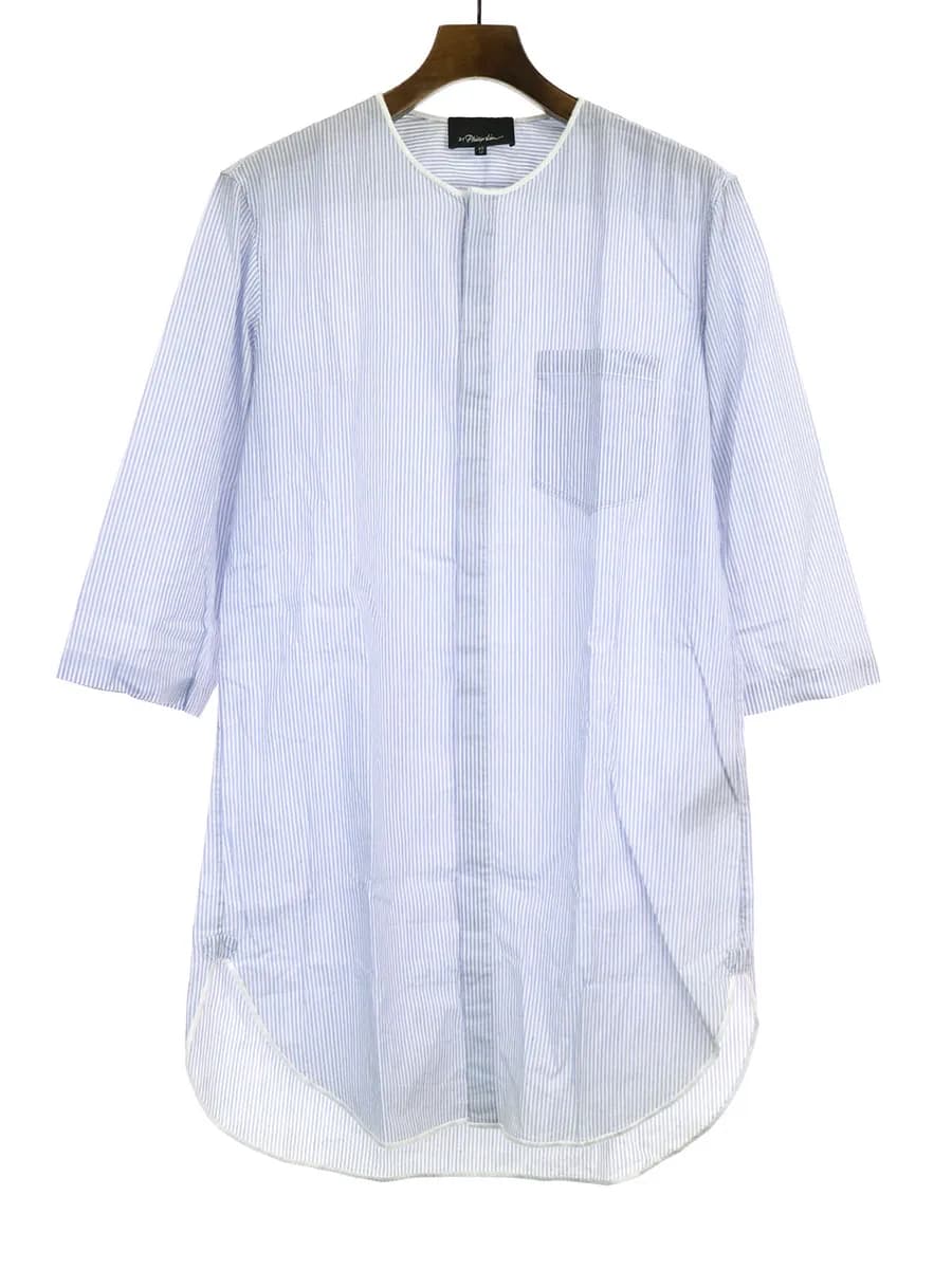 3.1 Phillip Lim 3.1 Phillip Lim ストライプ柄ノーカラーロングシャツ