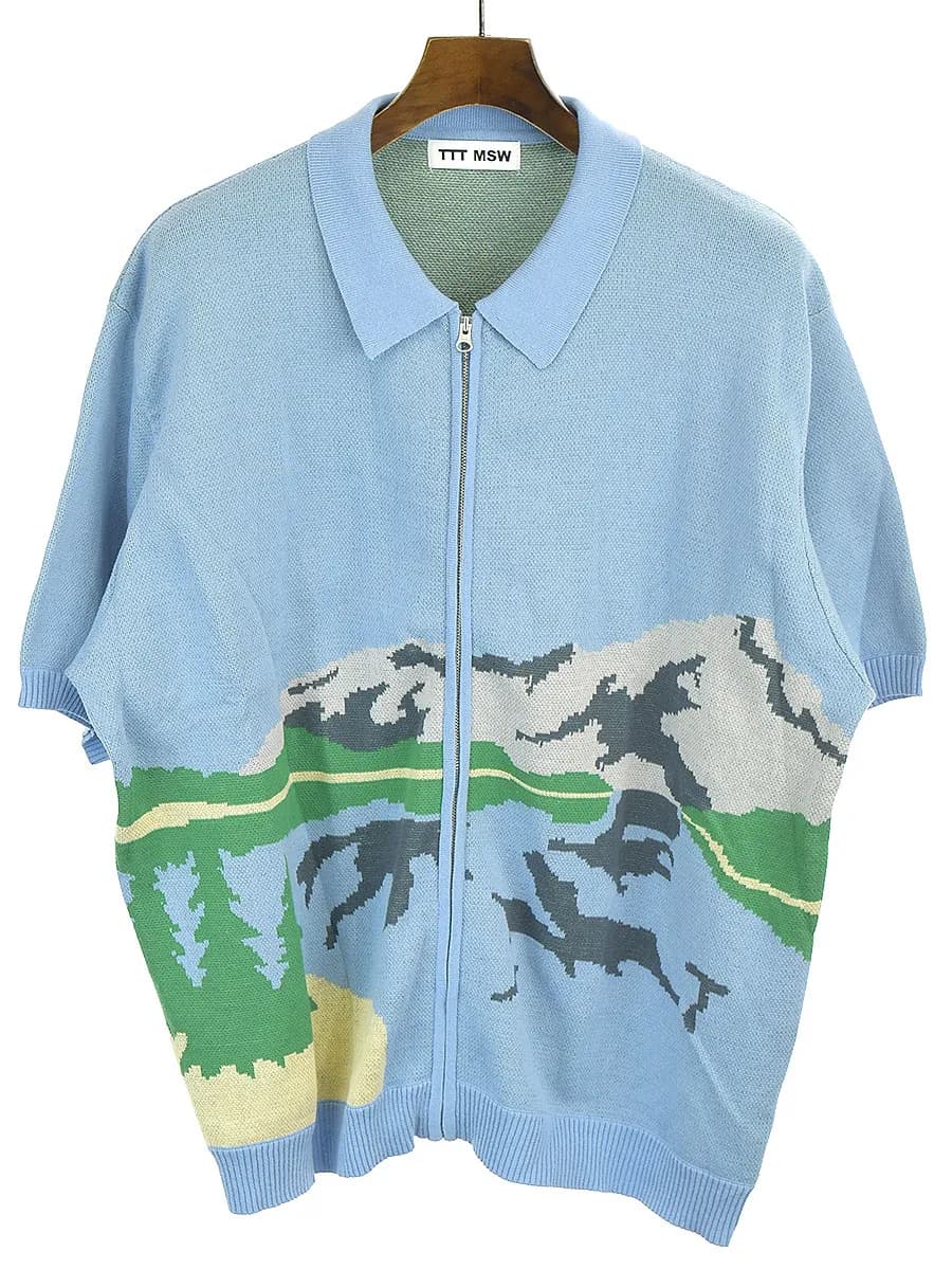 TTT MSW ティー 20SS YOSEMITE KNIT POLO 半袖ニットポロシャツ