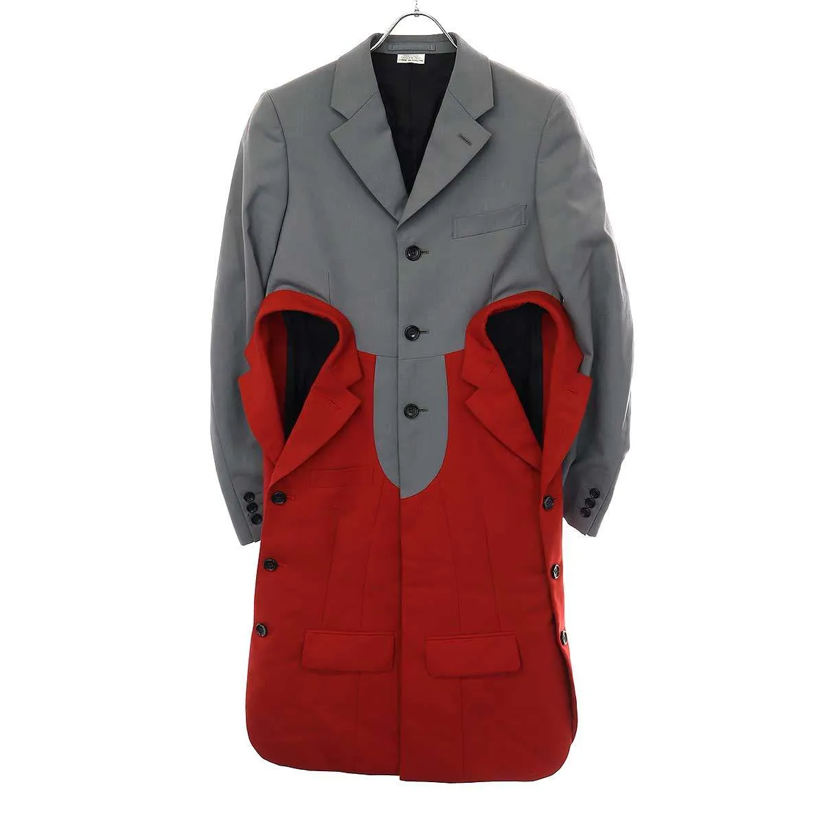 COMME des GARCONS コム デギャルソンオムプリュス 24SS ドッキングバイカラーロングジャケット