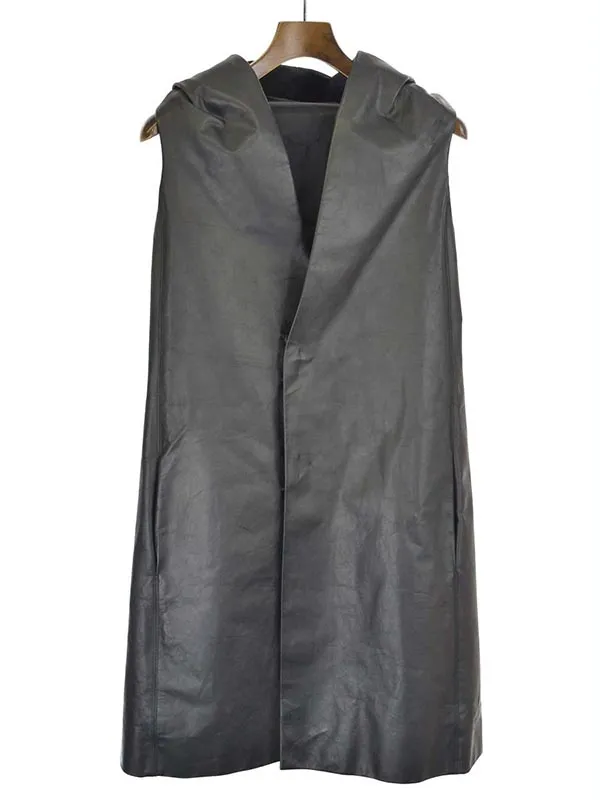 Rick Owens リックオウエンス フーデッドレザージレベスト