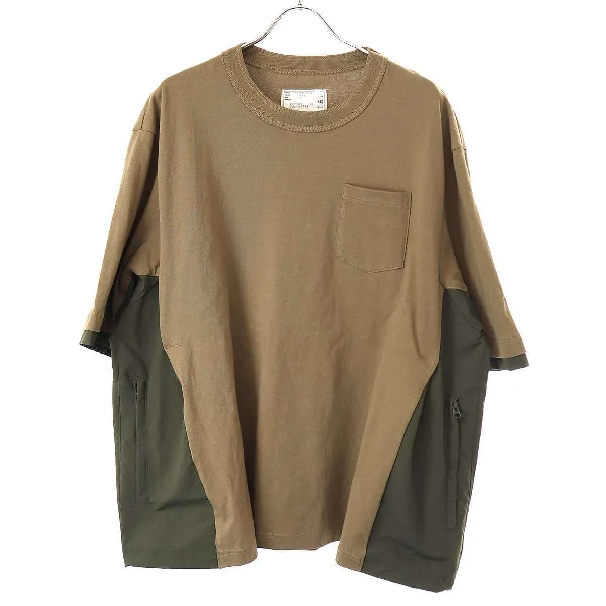 sacai サカイ 23SS Cotton Jersey T-Shirt コットンナイロンコンビTシャツ