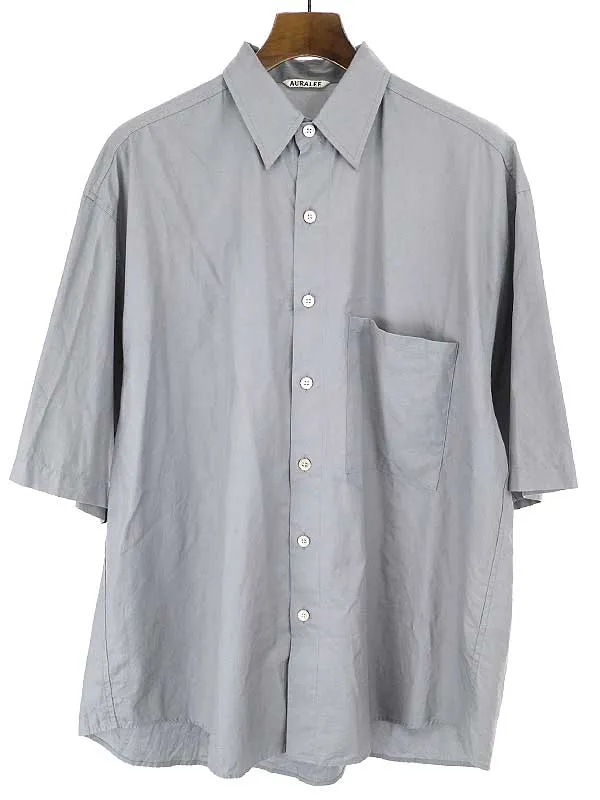 AURALEE オーラリー EDIFICE別注 20SS WASHED FINX TWILL HALF SLEEVE SHIRTS ウォッシュドフィンクスハーフスリーブシャツ