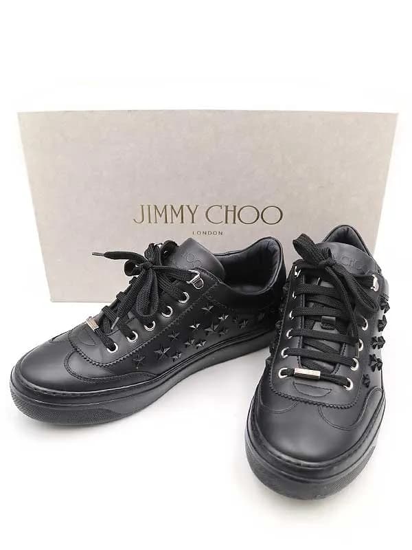 JIMMY CHOO ジミーチュウ SPORT CALF WITH MIXED スタースタッズローカットスニーカー