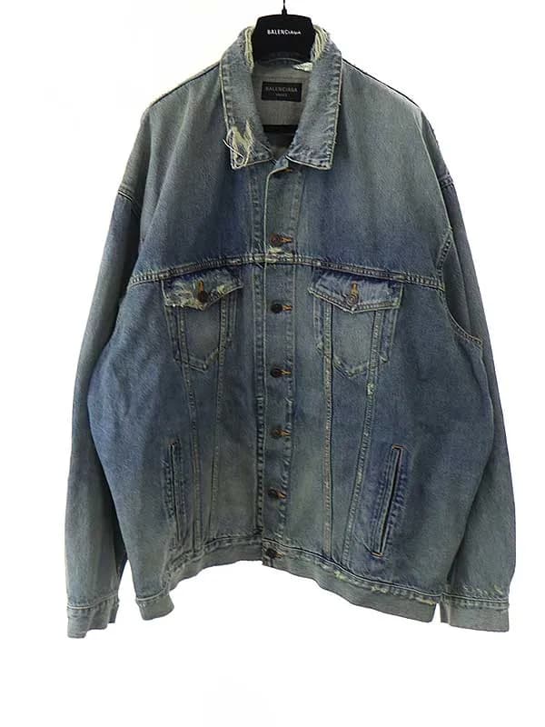 BALENCIAGA バレンシアガ 23SS PATCHED DESTROYED JACKET デストロイダメージ オーバーデニムジャケット