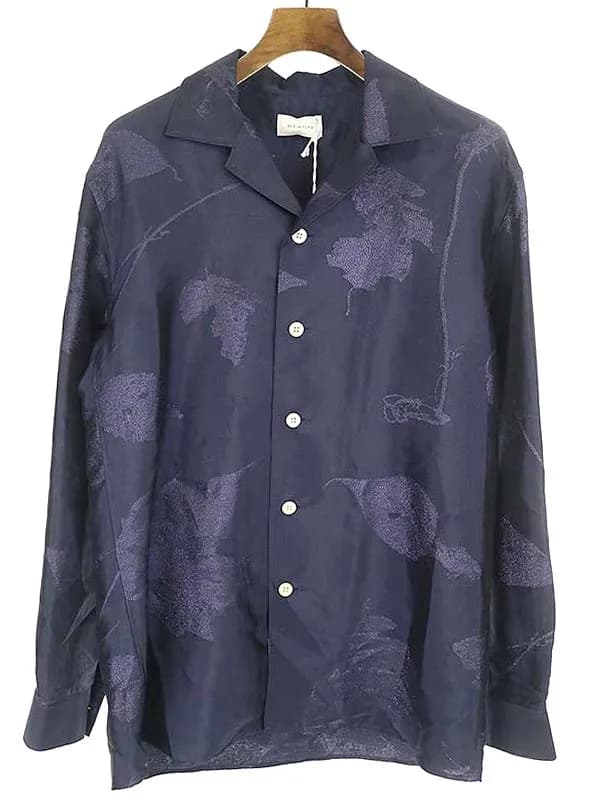 BED J.W. FORD ベッドフォード 21AW OPEN COLLAR SHIRTS JACQUARD PATTERN シャツ