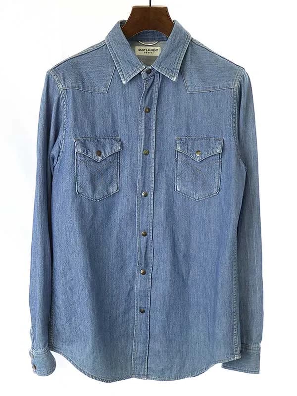 SAINT LAURENT サンローラン パリ 14AW ウエスタンデニムシャツ