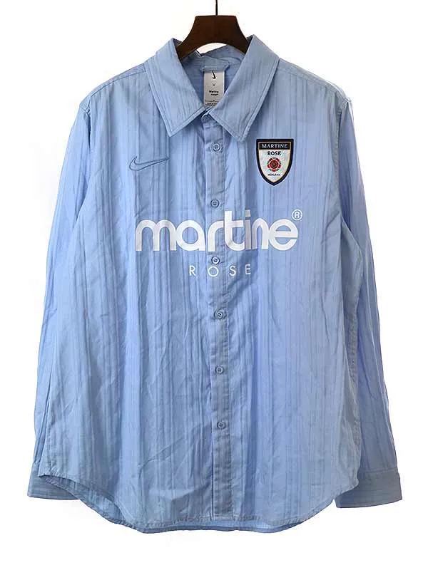NIKE ナイキ × マーティンローズ 23AW Dress Shirt ロゴプリントストライプドレスシャツ
