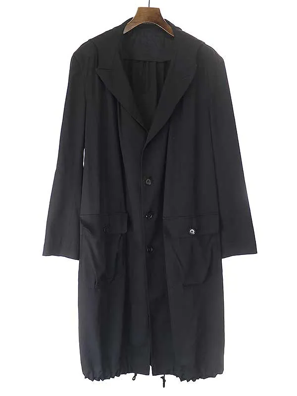 Yohji Yamamoto ヨウジヤマモト プールオム 21AW ウールスムースマントコート