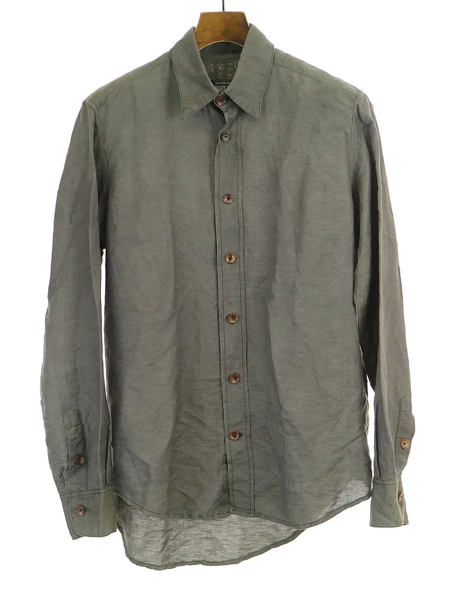 GEOFFREY B.SMALL ジェフリービースモール TYS06 HANDDYE BERTAZZON SUPERLIGHT LINEN&COTTON SHIRT リネンコットンシャツ