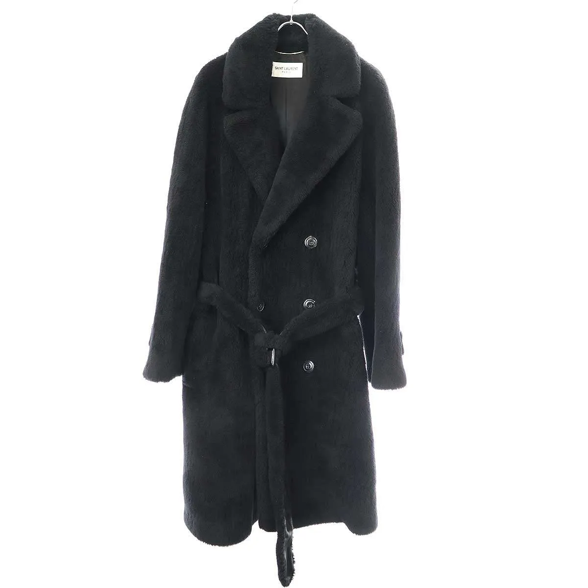 SAINT LAURENT サンローラン パリ 21AW オーバーサイズダブルブレストファーコート 656791 Y2D44