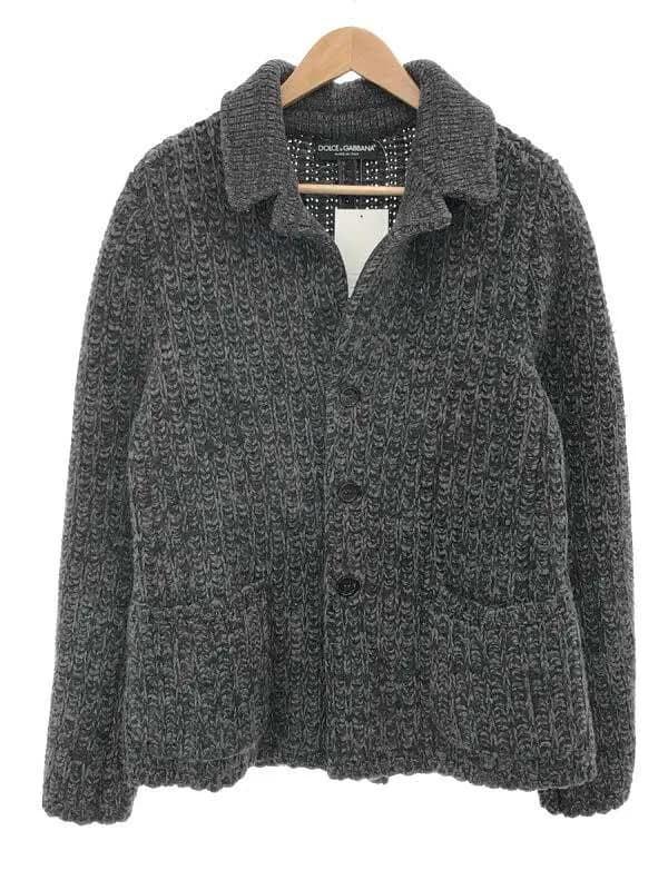 DOLCE&GABBANA ドルチェ&ガッバーナ ウールローゲージニットジャケット