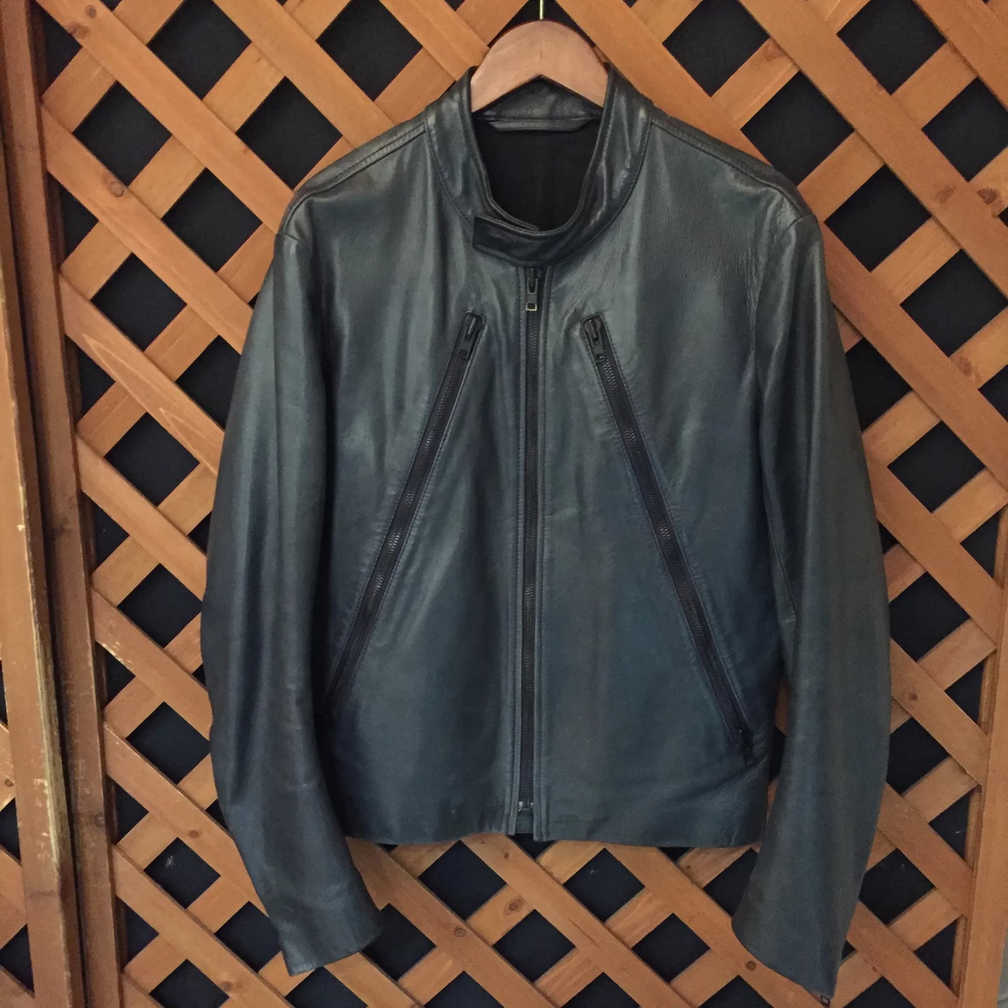 Maison Margiela Maison Martin Margiela14 八の字ジップホースレザーライダースジャケット 48