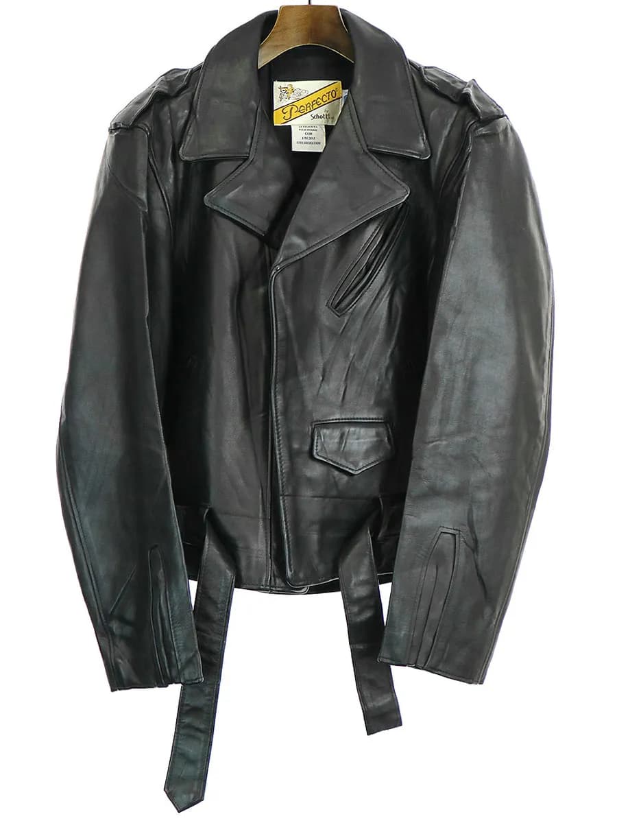 VETEMENTS ヴェトモン×ショット 17SS LOOK15 カウハイドダブルレザージャケット