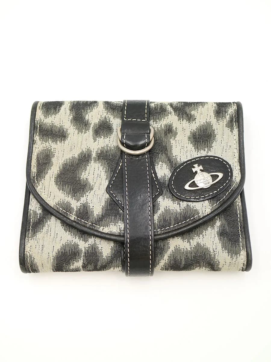 Vivienne Westwood ヴィヴィアンウエストウッド レオパード柄 レザー システム手帳