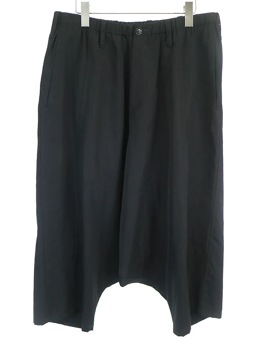 Yohji Yamamoto ヨウジヤマモト プールオム 16SS ウールギャバジン縦接ぎサルエルパンツ