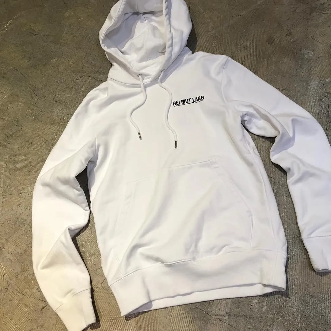 HELMUT LANG HELMUT LANG 18AW ロゴプリントプルオーバーパーカー